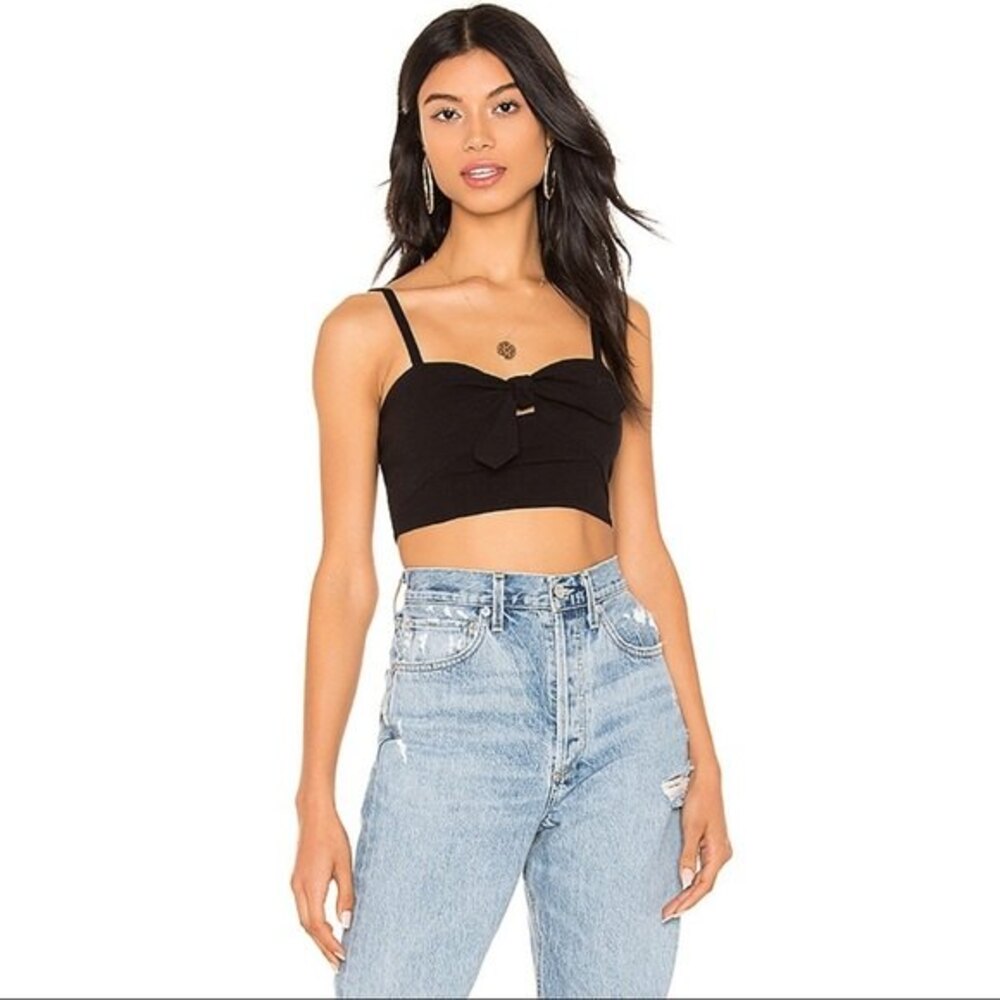 Free People Black All Mine Brami Bralette NWT Size Medium Crop Top